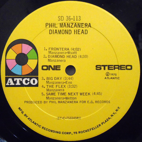 Phil Manzanera : Diamond Head (LP, Album, RI )