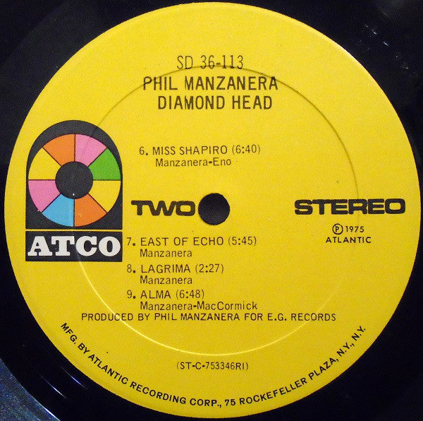 Phil Manzanera : Diamond Head (LP, Album, RI )