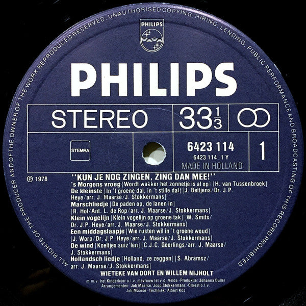 Wieteke van Dort En Willem Nijholt : Kun Je Nog Zingen, Zing Dan Mee (LP,Album)