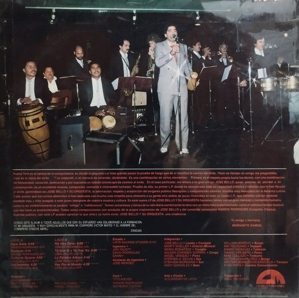 José Bello Y Su Orquesta : José Bello Y Su Orquesta (LP, Album)