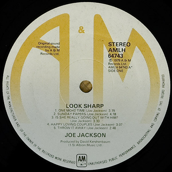 Joe Jackson : Look Sharp! (LP, Album)