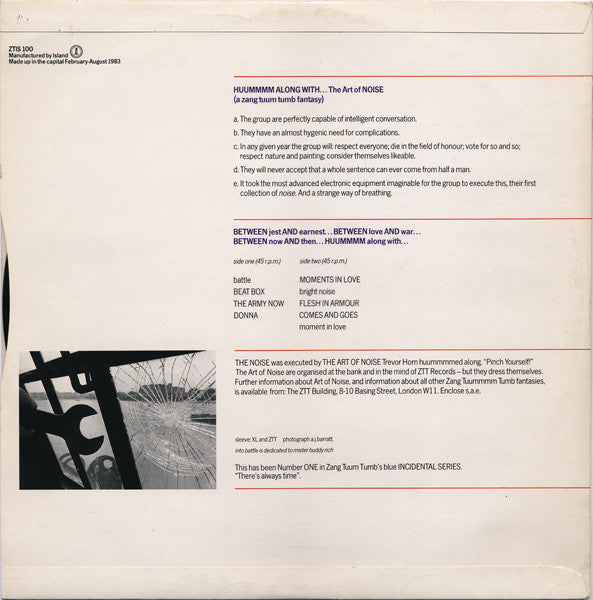 The Art Of Noise : Into Battle With The Art Of Noise (12", EP)