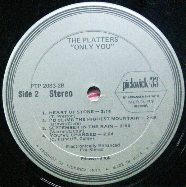 The Platters : Only You (2xLP, Comp)