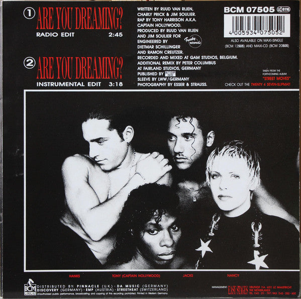 Twenty 4 Seven Featuring Capt. Hollywood* : Are You Dreaming? (7", Single)