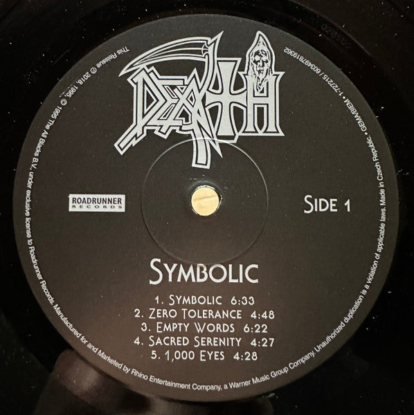 Death (2) : Symbolic (LP,Album,Reissue,Repress,Stereo)
