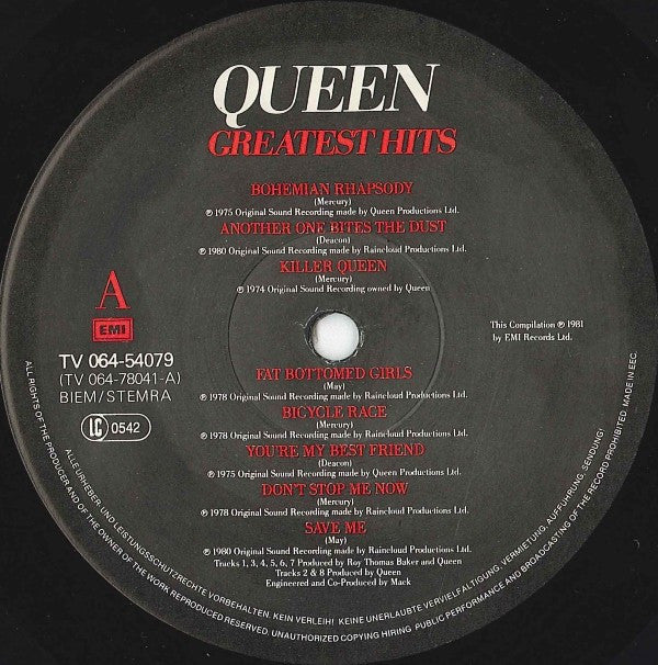 Queen : Grootste Hits (LP,Compilation)