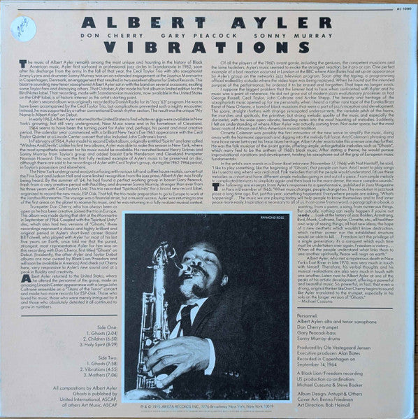 Albert Ayler : Vibrations (LP, Album, RE, San)