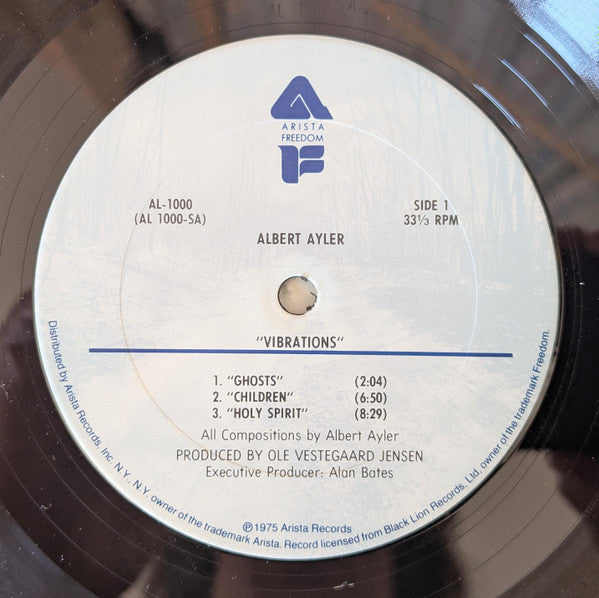 Albert Ayler : Vibrations (LP, Album, RE, San)
