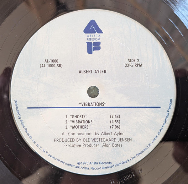Albert Ayler : Vibrations (LP, Album, RE, San)