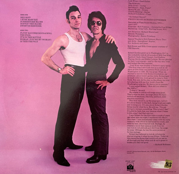 Robert Gordon (2) With Link Wray : Robert Gordon With Link Wray (LP, Album, Tan)