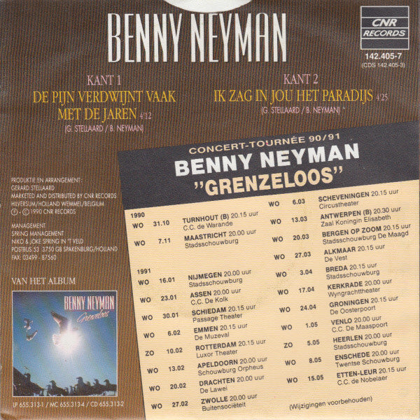 Benny Neyman : De Pijn Verdwijnt Met De Jaren (7", Single)