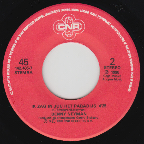 Benny Neyman : De Pijn Verdwijnt Met De Jaren (7", Single)