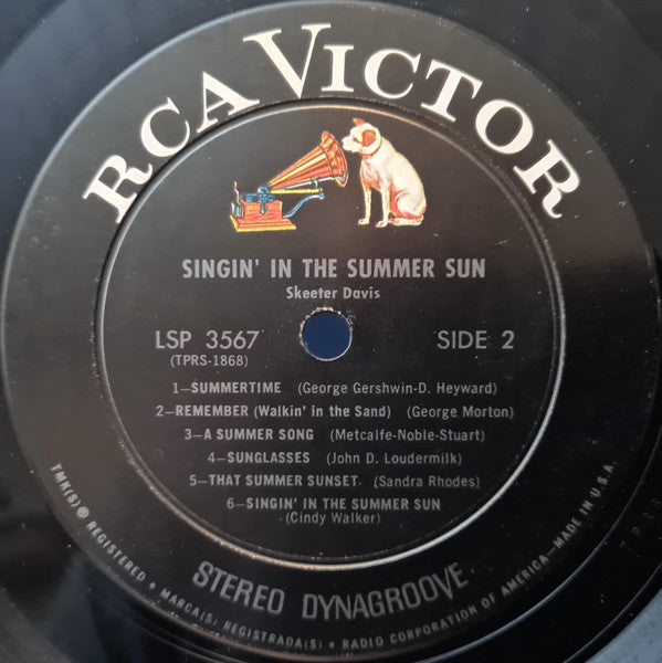 Skeeter Davis : Singin' In The Summer Sun (LP, Album, Ind)