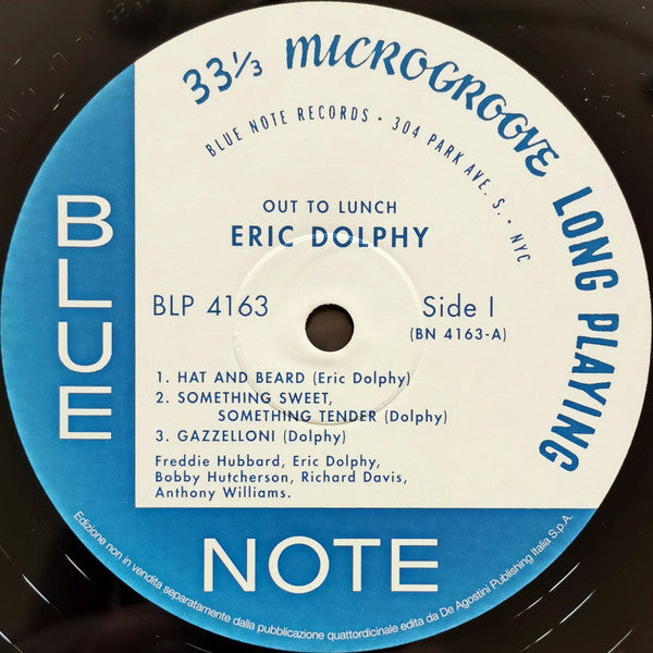 Eric Dolphy : Out To Lunch! (LP, Album, RE, 180)