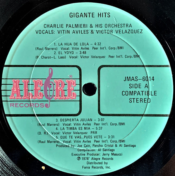 Charlie Palmieri : Gigante Hits (LP, Album, Comp)