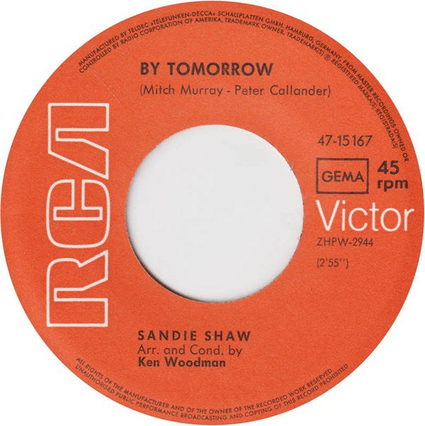 Sandie Shaw : By Tomorrow (7", Single)