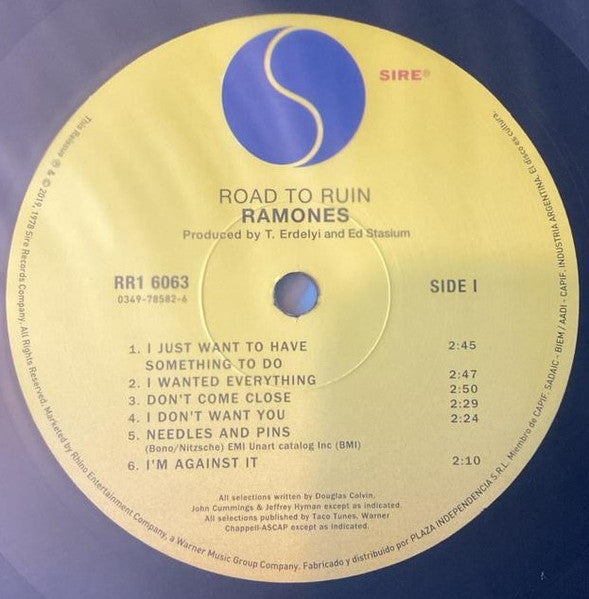 Ramones : Road To Ruin (LP, Album, RE, RM)