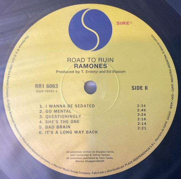 Ramones : Road To Ruin (LP, Album, RE, RM)