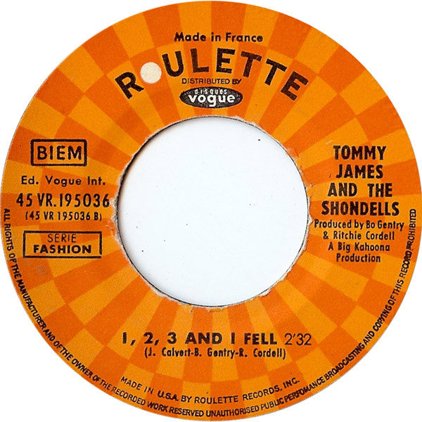 Tommy James And The Shondells* : Mony Mony (7", Single)