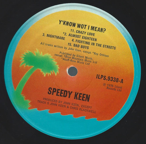 Speedy Keen* : Y'Know Wot I Mean? (LP, Album)
