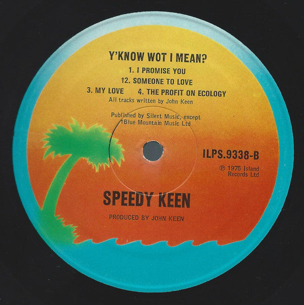 Speedy Keen* : Y'Know Wot I Mean? (LP, Album)