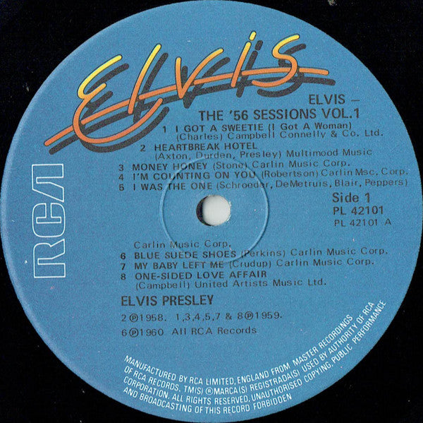 Elvis Presley : The '56 Sessions Volume 1 (LP,Compilation,Mono)