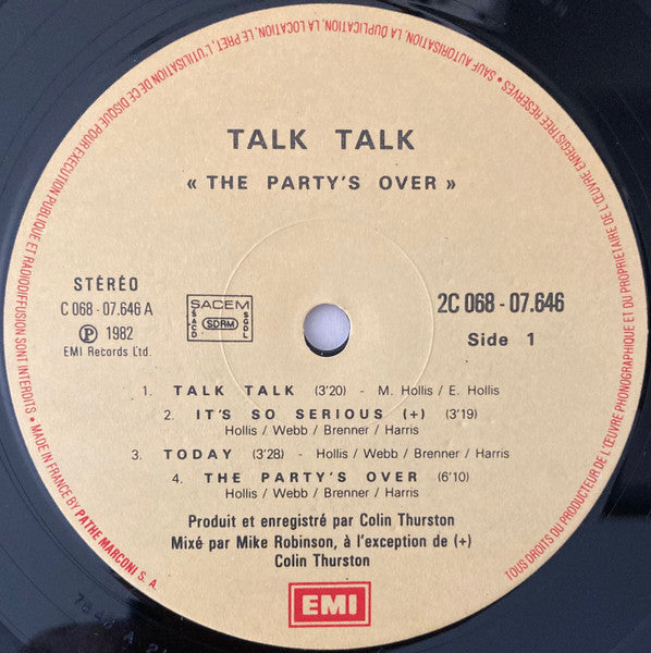 Talk Talk : The Party's Over (LP, Album)