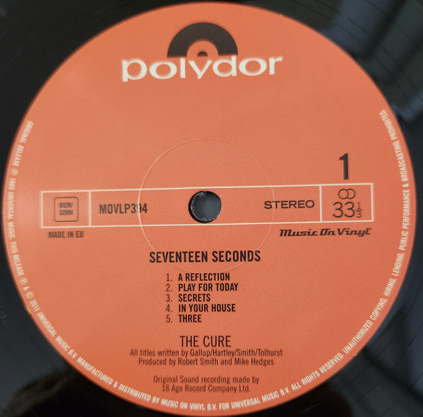 The Cure : Seventeen Seconds (LP, Album, RE, 180)