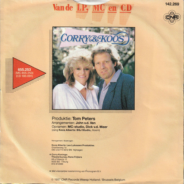 Corry* & Koos* : Ik Verlang Naar Jou (7", Single)