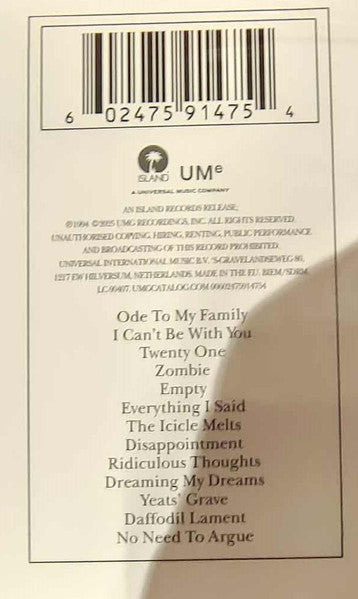 The Cranberries : No Need To Argue (LP, Album, RE, RM)