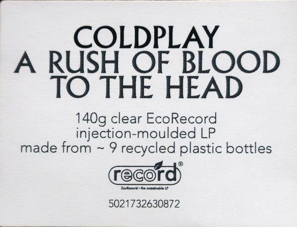 Coldplay : A Rush Of Blood To The Head (LP, Album, RE, Cle)