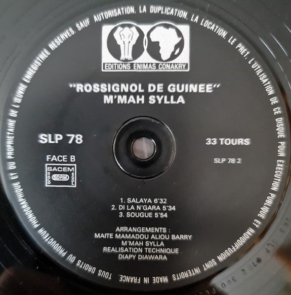 M'Mah Sylla : Le Rossignol De Guinee (LP, Album)