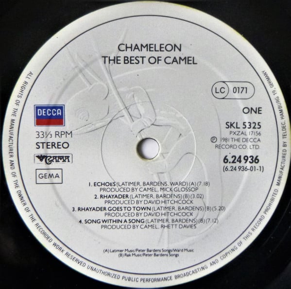 Camel : Chameleon The Best Of Camel (LP, Comp)