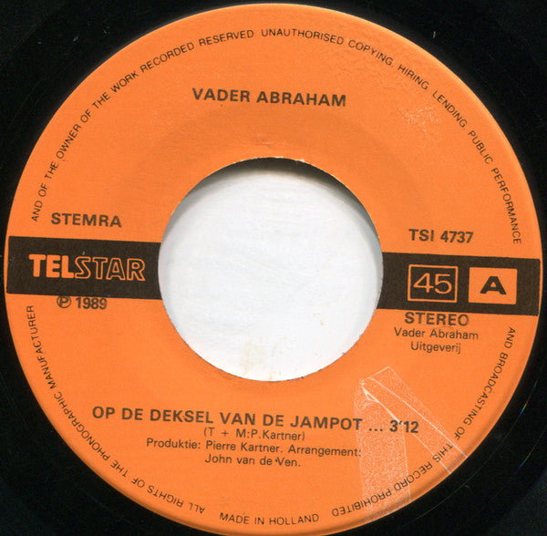 Vader Abraham : Op De Deksel Van De Jampot ... (7", Single)