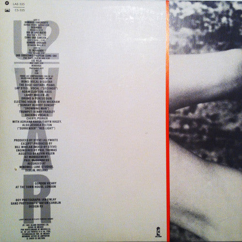 U2 : War (LP, Album, Gat)