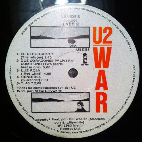 U2 : War (LP, Album, Gat)