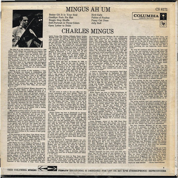 Charles Mingus : Mingus Ah Um (LP, Album, RE)