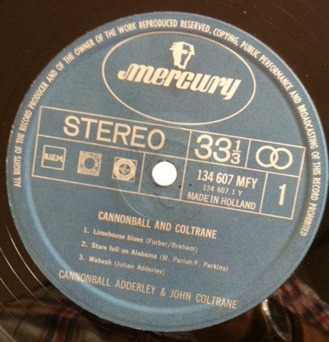 Cannonball Adderley & John Coltrane : Cannonball And Coltrane (LP, Album, RE)