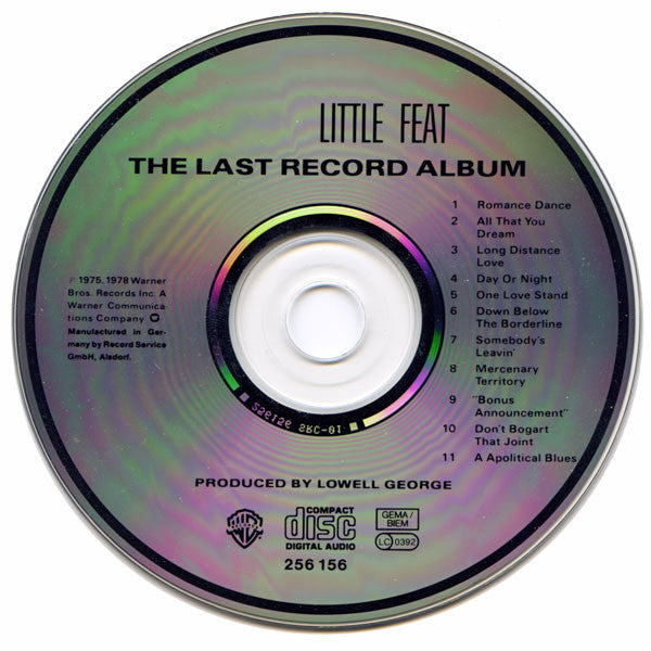 Little Feat : The Last Record Album (CD, Album, RE)