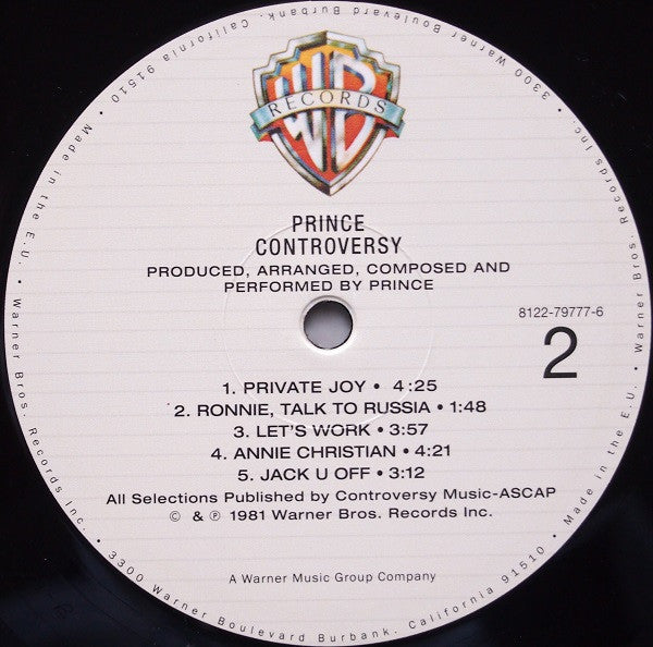 Prince - Controversy (LP, Album, Ltd, RE, RM) - De Platen Aap – Vinylwinkel in Brielle & online webshop voor muziekliefhebbers