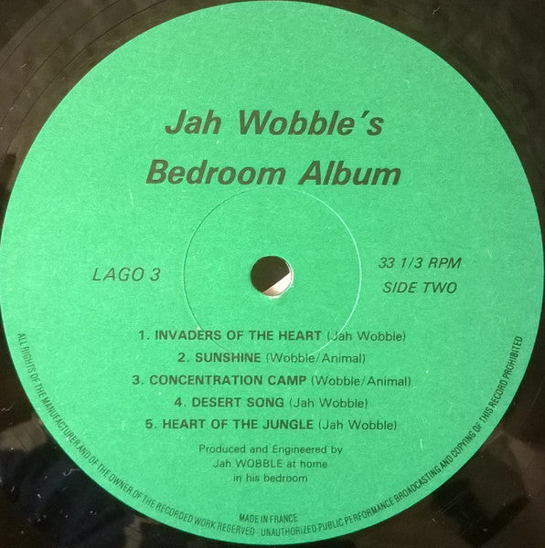 Jah Wobble : Jah Wobble's Bedroom Album (LP, Album)