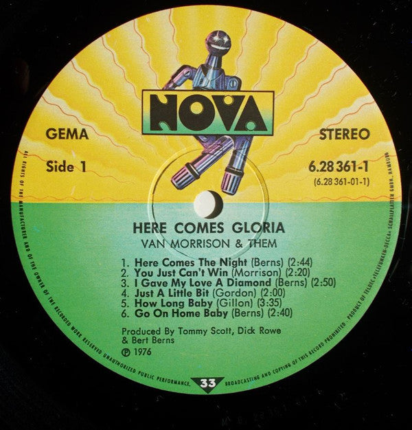 Van Morrison Featuring Them (3) : Here Comes Gloria (2xLP, Comp)