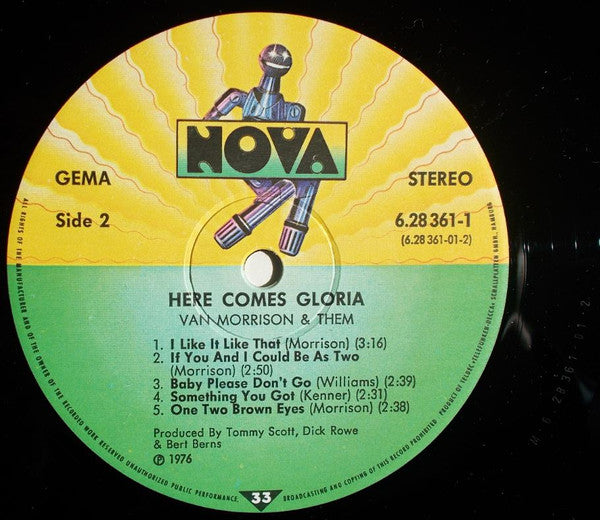 Van Morrison Featuring Them (3) : Here Comes Gloria (2xLP, Comp)