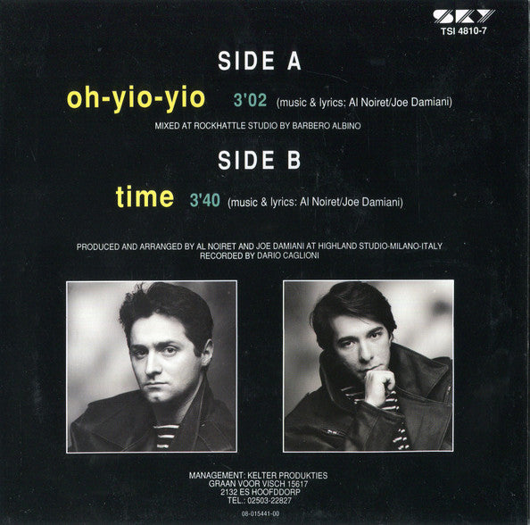 Al Noiret & Joe Damiani - Oh-Yio-Yio (7", Single) - De Platen Aap – Vinylwinkel in Brielle & online webshop voor muziekliefhebbers