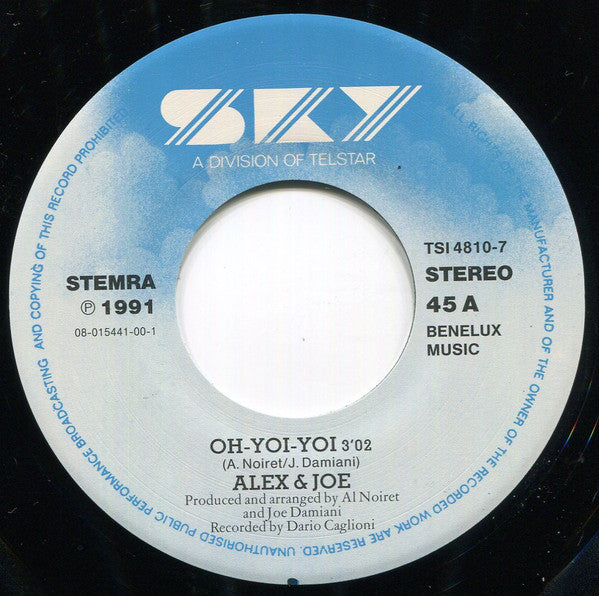 Al Noiret & Joe Damiani - Oh-Yio-Yio (7", Single) - De Platen Aap – Vinylwinkel in Brielle & online webshop voor muziekliefhebbers