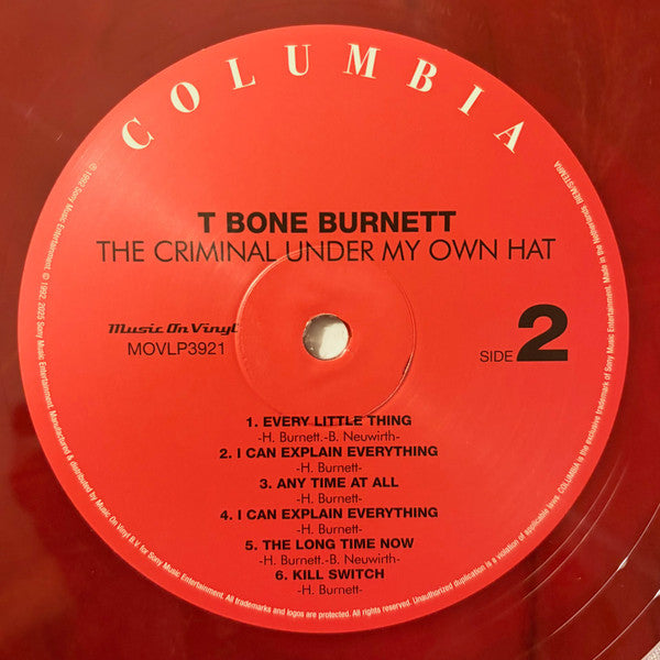 T Bone Burnett* : The Criminal Under My Own Hat (LP, Album, Ltd, Num, RE, Red)