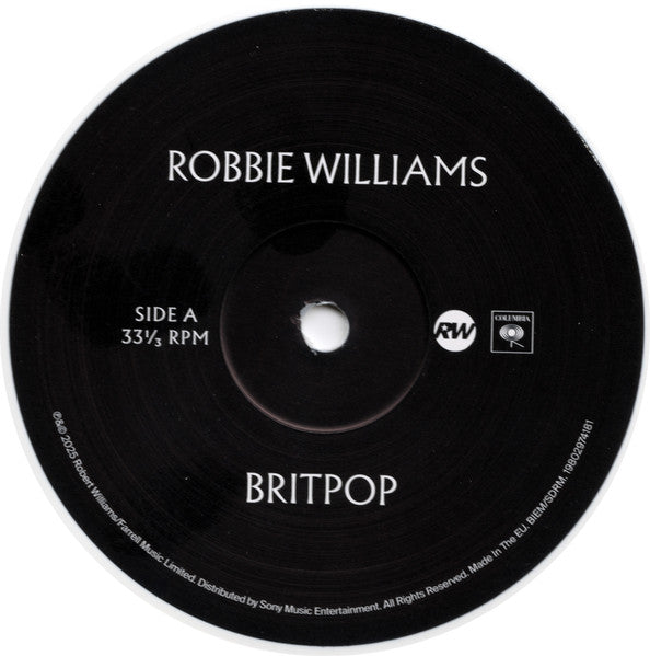 Robbie Williams : Britpop (LP, Album, Whi)
