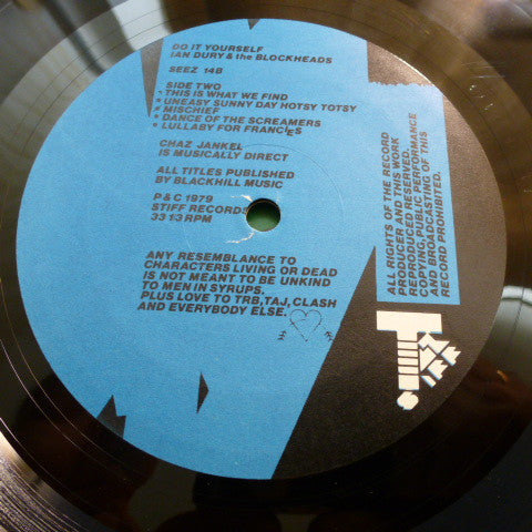 Ian Dury & The Blockheads* : Do It Yourself (LP, Album)