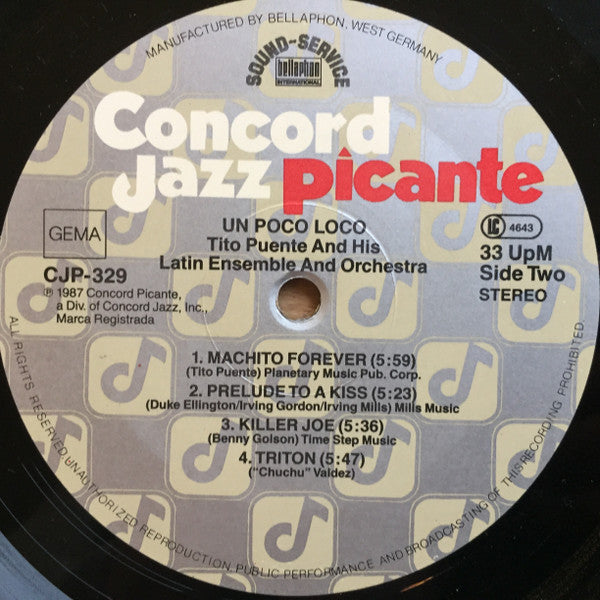 Tito Puente And His Latin Ensemble* And Orchestra* : Un Poco Loco (LP, Album)