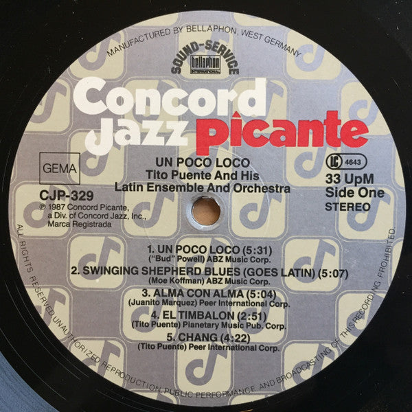 Tito Puente And His Latin Ensemble* And Orchestra* : Un Poco Loco (LP, Album)